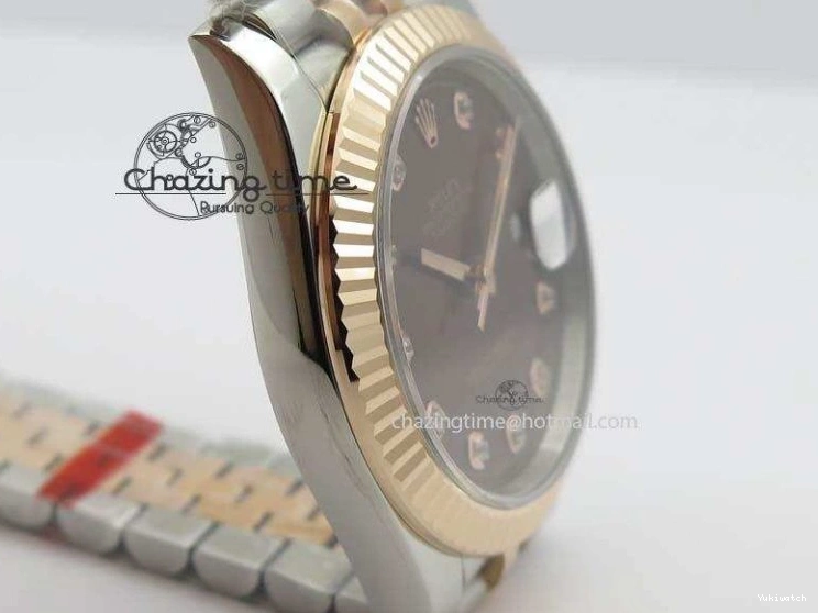 Noob Dial RG Brown Diam 41mm On Jubilee Wrapped Best Bezel Fluted DateJust 126303 Edition 1:1 A3235 Bracelet 1221